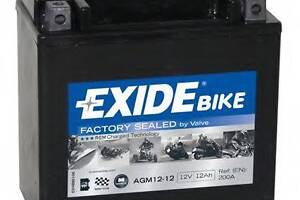 Акумулятор EXIDE AGM [12B] 12 Ah| 150x90x145 (ДхШхВ) CCA 200 EXIDE AGM1212 на VESPA MOTORCYCLES GTV