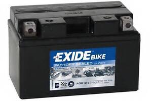 Акумулятор EXIDE AGM [12B] 8,6 Ah| 93x87x150 (ДхШхВ) CCA 145 EXIDE AGM128 на YAMAHA MOTORCYCLES FZ