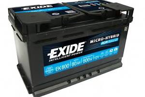 Акумулятор Exide START-STOP AGM (315×175×190), 80Ач, 800А, R+