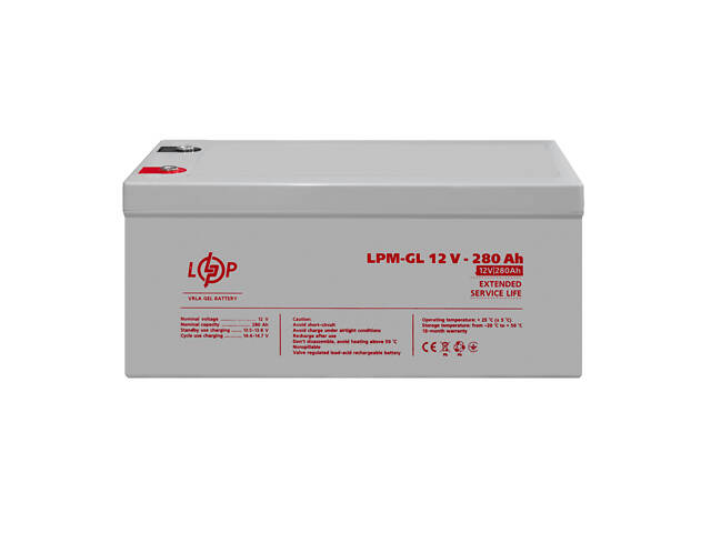 Акумулятор гелевий LPM-GL 12V - 280 Ah (13185) - Фото 2