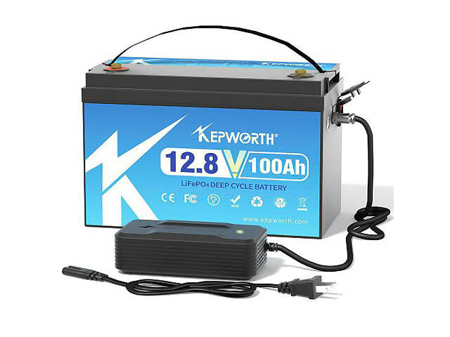 Аккумулятор Kepworth LiFePO4 12V/100AH (1280W*h) 332mm + зарядное устройство - Фото 1