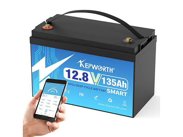 Акумулятор Kepworth LiFePO4 12V/135AH Bluetooth - Фото 1