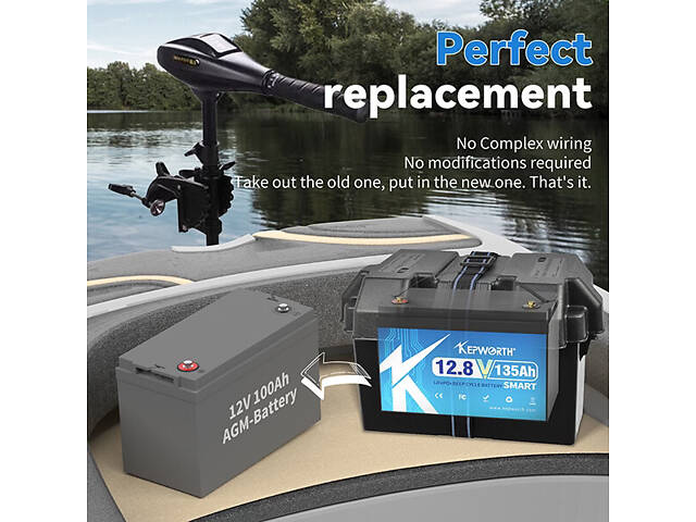 Акумулятор Kepworth LiFePO4 12V/135AH Bluetooth - Фото 4