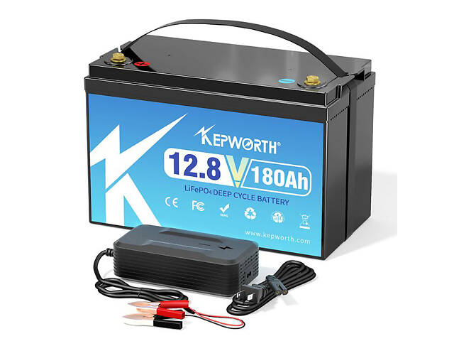 Аккумулятор KEPWORTH LiFePO4 12V/180AH (2160W*h) + зарядное устройство - Фото 1