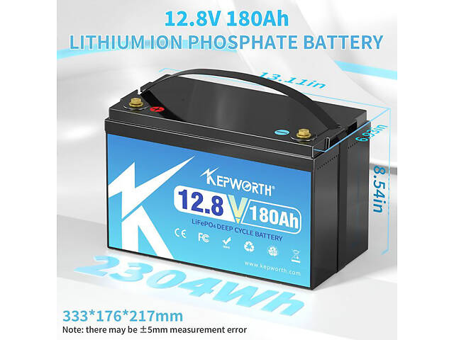 Аккумулятор KEPWORTH LiFePO4 12V/180AH (2160W*h) + зарядное устройство - Фото 2