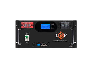 Акумулятор LP LiFePO4 51,2V - 120 Ah 6000Wh (Smart BMS 100A) с LCD RM AB RS485/CAN (30385)