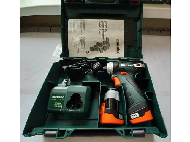 Потужний акумуляторний дриль-шуруповерт Metabo PowerMaxx BS Basic LC 12 : 34 Нм, кейс шуруповерт для дому (600984500) - Фото 7