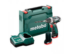 Акумуляторний дриль-шуруповерт Metabo PowerMaxx BS Basic LC 12 : 34 Нм, кейс шуруповерт для дому (600984500)