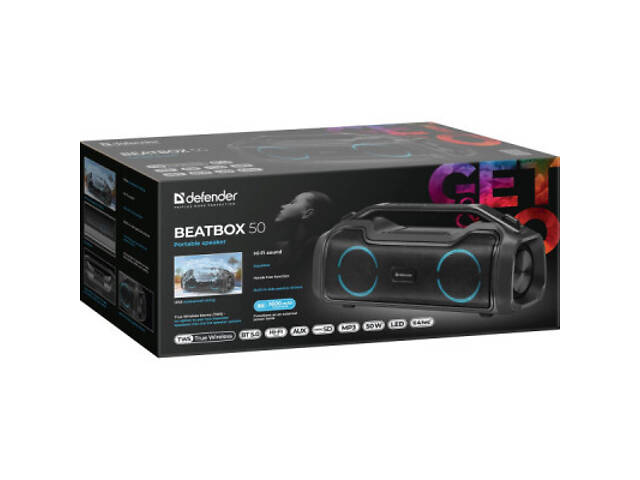 Акустична система Defender Beatbox 50 Bluetooth Black (65950) - Фото 5