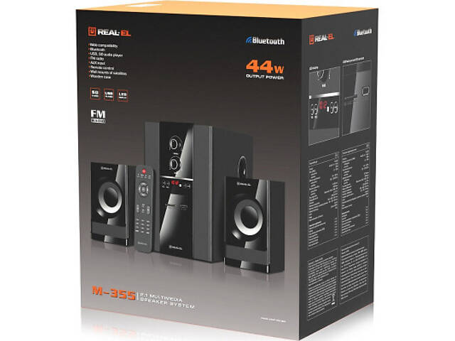 Акустична система REAL-EL M-355 Black (EL121300015) - Фото 5