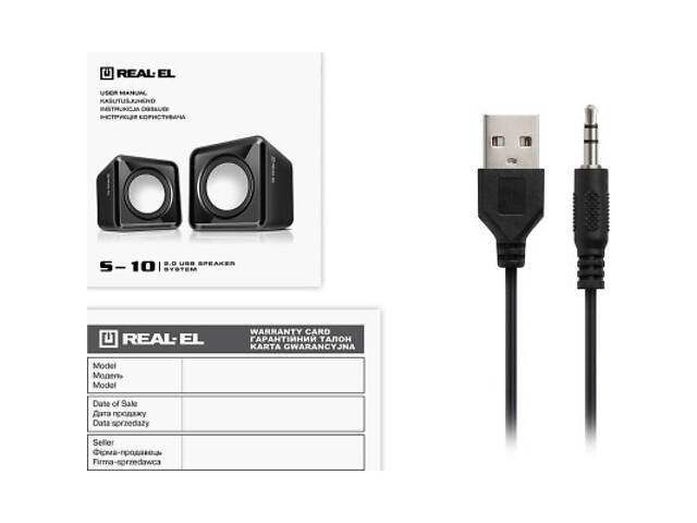 Акустична система REAL-EL S-10 USB Black (EL121100020) - Фото 4