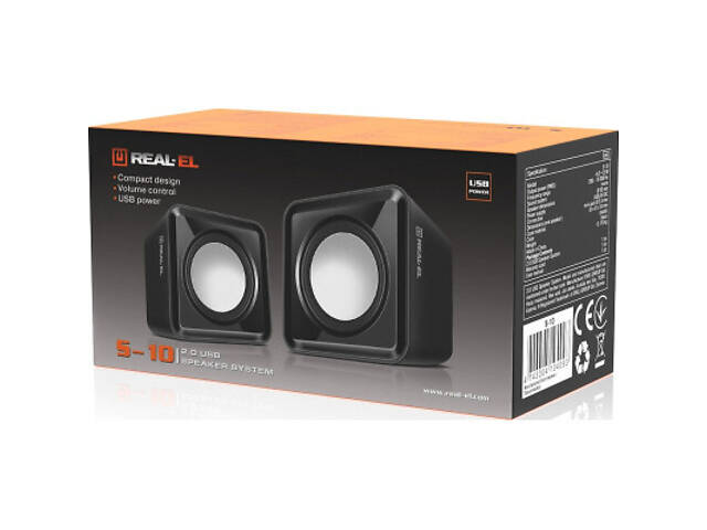 Акустична система REAL-EL S-10 USB Black (EL121100020) - Фото 5