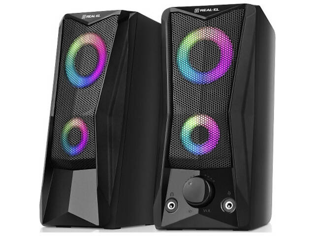 Акустична система REAL-EL S-107 USB Black (EL121100017) - Фото 9