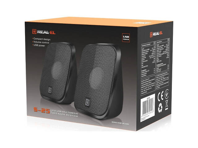 Акустична система REAL-EL S-25 USB Black (EL121100022) - Фото 4