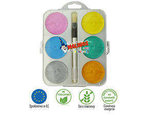 Акварельные краски перламутровые MALINOS Maxi Perleffekt 6 цветов