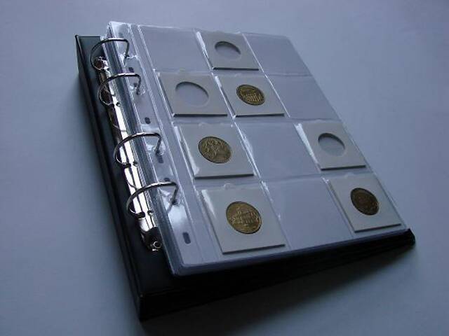 Альбом для монет в холдерах Crown 120 ячеек Синий (0i9dky) - Фото 2