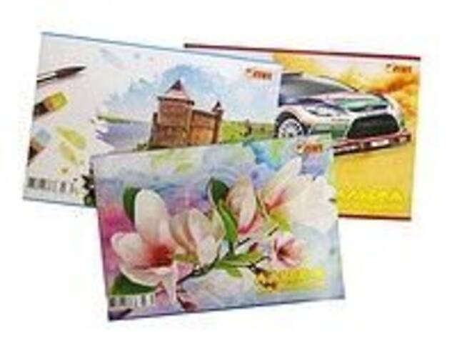 Альбом для малювання А4 8арк на скобі економ TIKI 50213-TK в асортименті - Фото 1