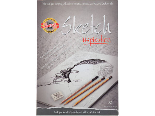 Альбом для малювання Koh-i-Noor для скетчів з ескізами А4 20 аркушів (992016) - Фото 1