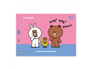 Альбом для рисования скоба с перфорацией А4 YES Line Friends 130605 28 листов