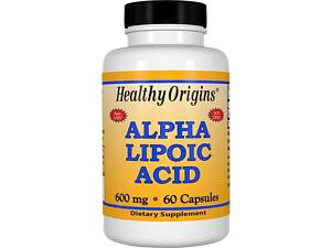 Альфа-липоевая кислота, Alpha Lipoic Acid, Healthy Origins, 600 мг, 60 капсул