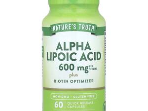 Альфа-ліпоєва кислота, Alpha Lipoic Acid, Vitamins, Nature&#39;s Truth, 60 капсул швидкого вивільнення