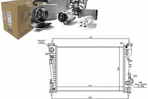 ALFA ROMEO GIULIETTA 1.4 / 1.4LPG Охолоджувач двигуна