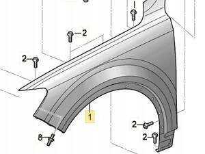 AUDI Q7 4M крило переднЄ праве Audi SQ7 4M0821105D