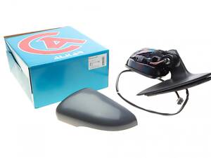 ALKAR 6139124 Зеркало заднего вида (под покраску) VW Golf VI 08- (L) (электро/с подогревом/с повторителем поворота)