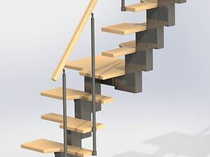 Сходи модульні збірні 'гусячий крок', майданчик