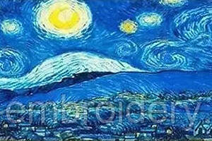 Алмазная вышивка мозаика Ван Гог Звездная ночь Винсент полная выкладка мозаика 5d наборы 80x30 см