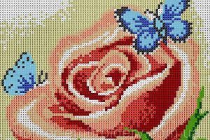 Алмазная вышивка 'Чайная Роза' Синяя Бабочка полная выкладка мозаика 5d наборы 23x30 см