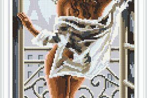 Алмазна вишивка 'Сексуальна дівчина' Красива дівчина на балконі викладка мозаїка 5d набори 58x32 см