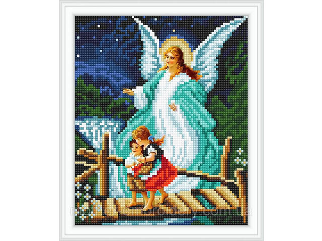 Алмазна вишивка Ікона Ангел-хранитель і діти релігія бог повна викладка мозаїка 5d набори 23x30 см