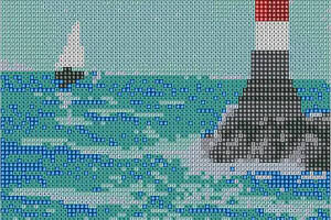 Алмазная вышивка Маяк надежды Морской прибой маяк у моря полная выкладка мозаика 5d наборы 53x26 см