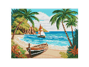 Алмазна мозаїка без підрамника 'Узбережжя океану' Ідейка AMC7837 30х40 см