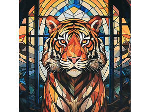 Алмазна мозаїка 'Могутній погляд' DEEX16291 не повна викладка 30х30 см