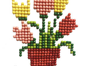 Алмазна мозаїка Набір для творчості зі стразами Наклейка Тюльпани 10*8 см 188090