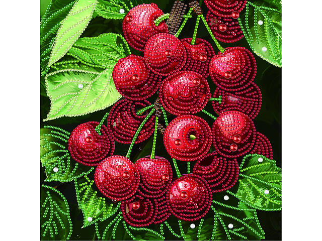 Алмазна мозаїка 'Соковита вишня' BH022 неповна викладка 25х25 см - Фото 1