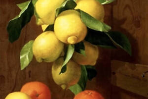 Алмазна мозаїка вишивка Натюрморт з лимонами та апельсинами Ян Франс ван Даель на підрамнику повна 5d 30х40