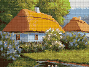 Алмазна мозаїка на підрамнику Santi Хутор 954716 40х40 см