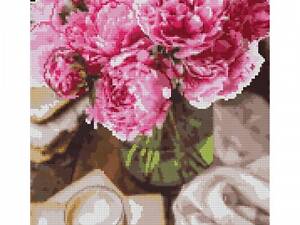 Алмазна мозаїка на підрамнику Santi Півонії та ранок 956063 40х50 см