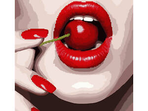 Алмазна мозаїка з картиною за номерами Santi Вишневі вуста 954881 40х50 см