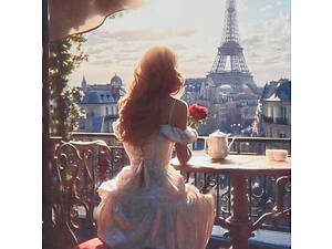 Алмазна мозаїка 'Вид на Париж' HEE16310 30х30 см