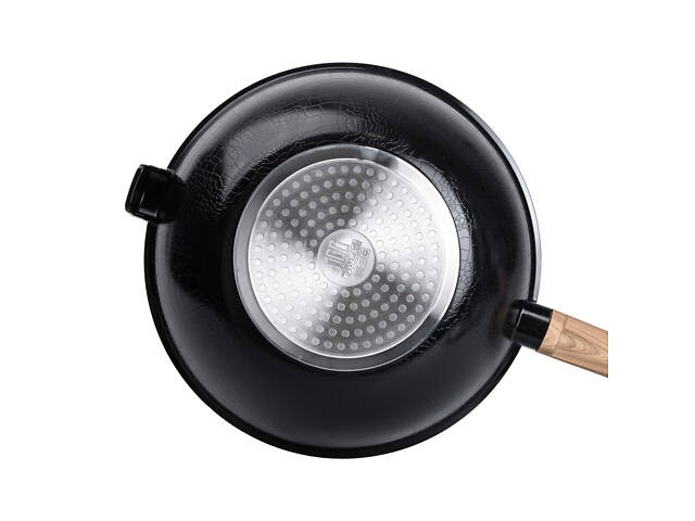 Алюмінієва сковорода 5.6 л з керамічним покриттям антипригарним Ø 30 см чорна MGC HP-4-460B - Фото 2