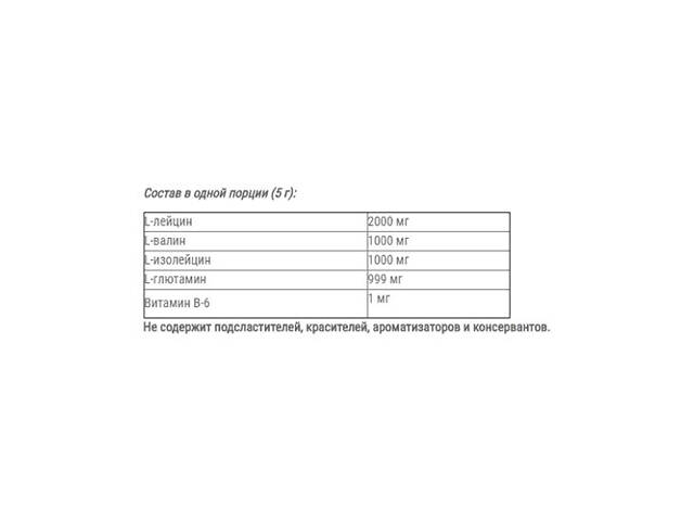 Амінокислота BCAA для спорту Vansiton BCAA 500 g /100 servings/ Unflavored - Фото 2