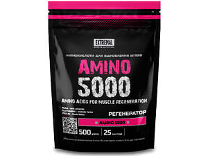 Аминокислоты BCAA 2:1:1 и Глютамин для восстановления мышц – Extremal Amino 5000 500 г Красная вишня (1080659504)