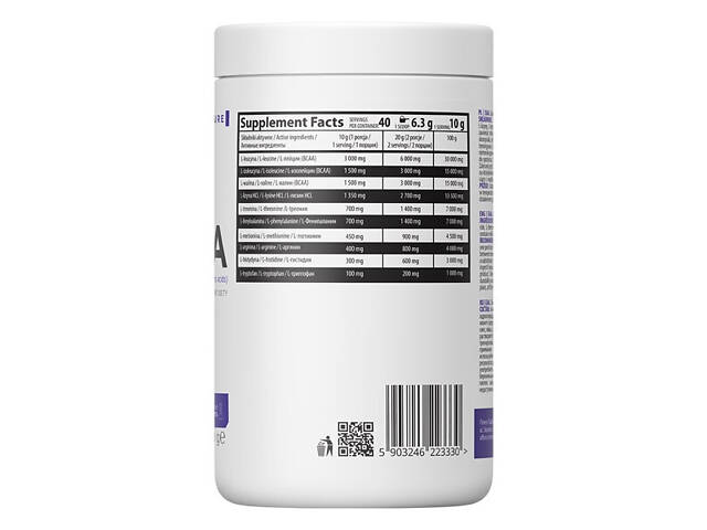 Амінокомплекс для спорту OstroVit EAA 400 g /40 servings/Pure - Фото 2