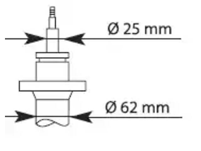 Амортизатор передний, 94-06 (1.0-1.5t)