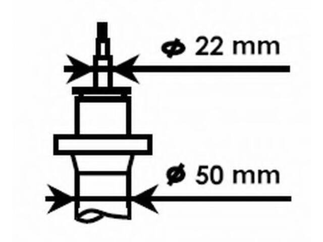 Амортизатор передний Caddy/Golf 04-/Jetta 05-/Octavia 04- (50mm)