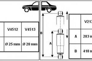 Амортизатор підвіски MONROE V2132 на FIAT DUCATO фургон (250, 290)